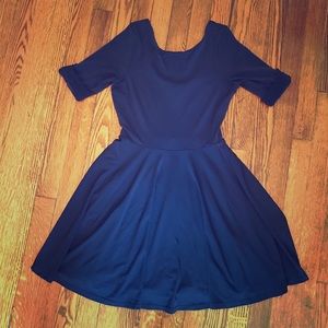 Express Blue 3/4 Sleeve Dress